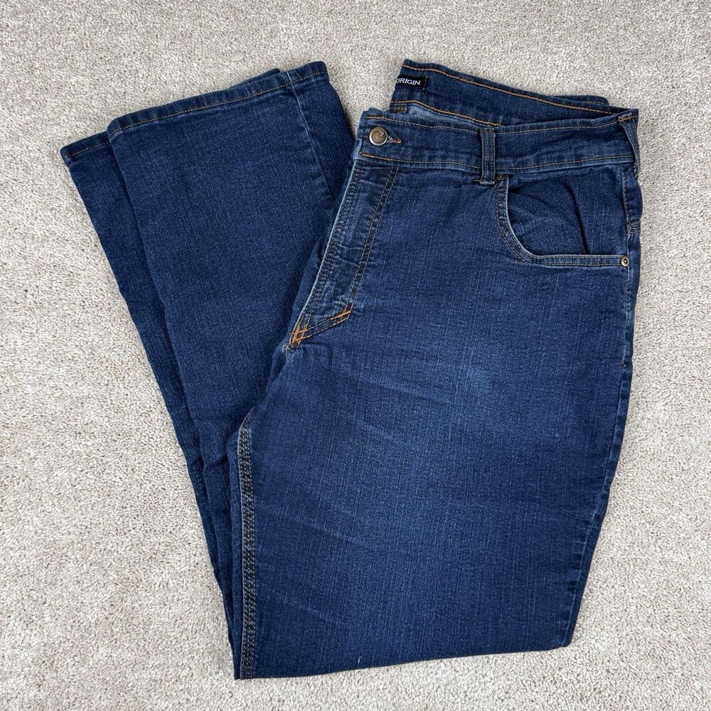 Origin Legit Fit D68 Jeans 38x33 (Fits 36x31) Dark Wash Stretch Denim USA Pants